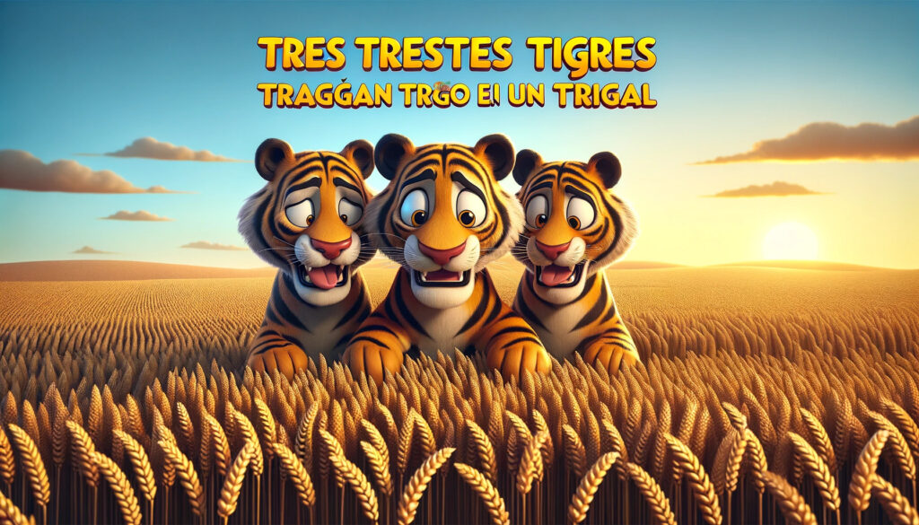 tres tristes tigres tragan trigo en un trigal es uno de los 5 trabalenguas cortos más famosos